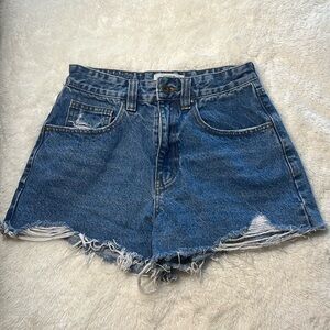COTTON ON HIGH RISE MOM DENIM SHORTS- SIZE 4 US
